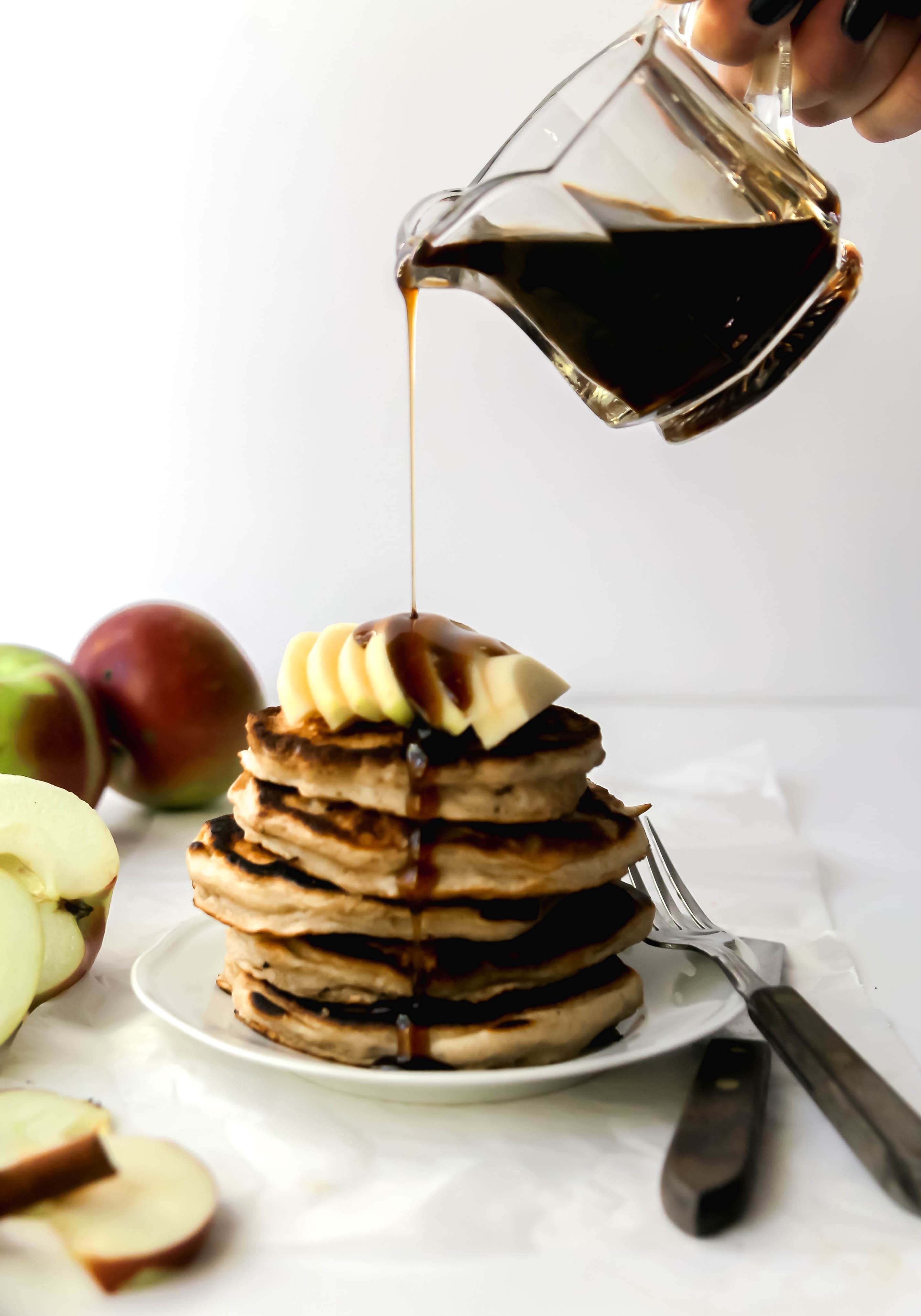 Apple Cinnamon Sour Cream Pancakes