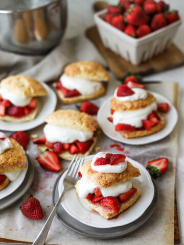 Fresh Strawberry Shortcakes with Yogurt Cream